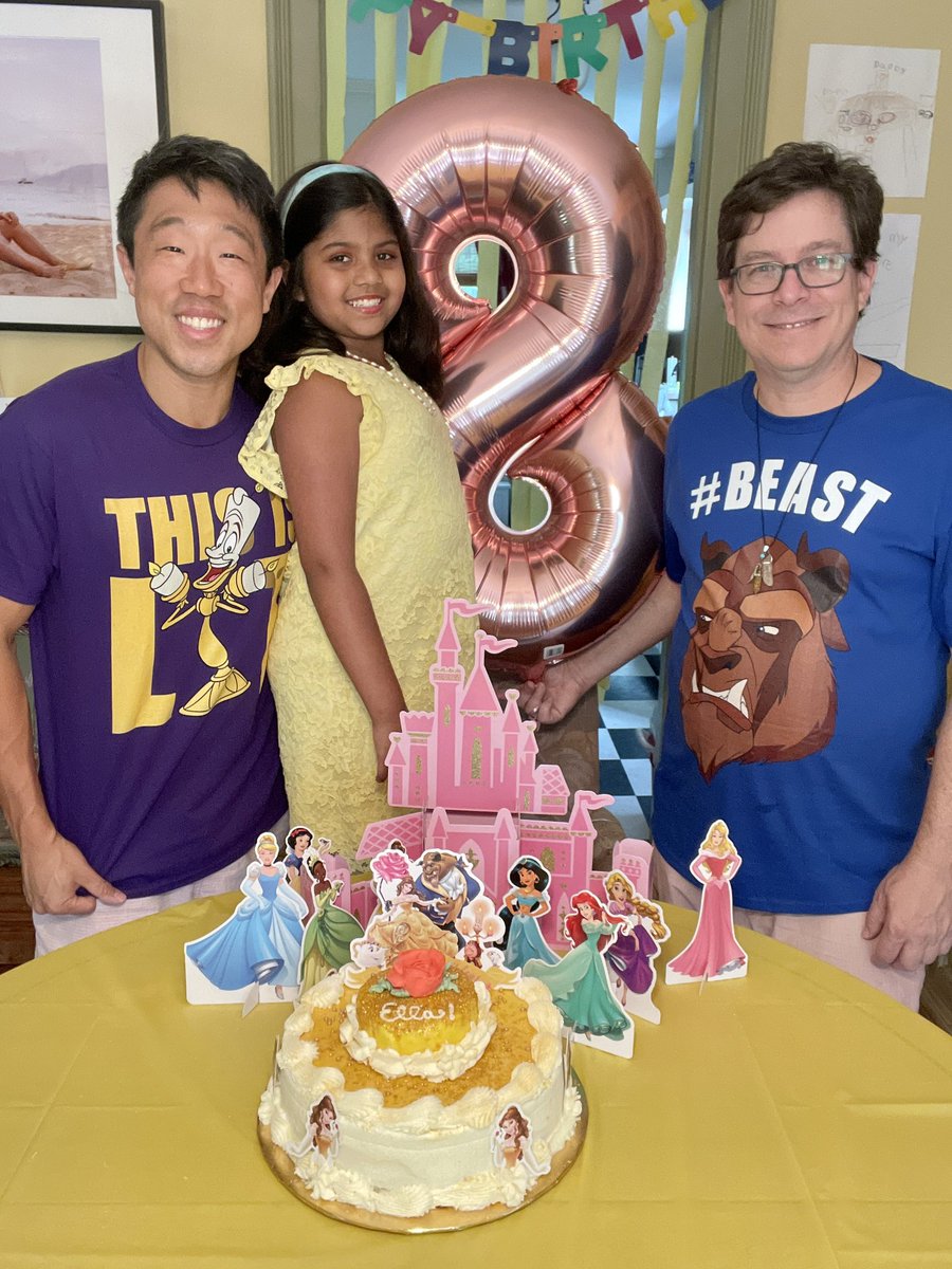 raymondjlee's tweet photo. The kiddoβs 8th birthday party was a super success today. #ThisIsLit #Beast #GayDads #BelleTheme #Eight #DisneyDad #Princess https://t.co/zxPrRHdOg4