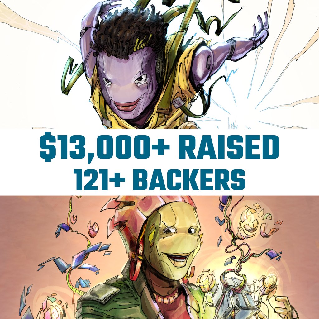 NewNexusComic's tweet photo. Thank you to all the backers for making the campaign such an amazing success!

Download the free preview:⁠
https://t.co/mVwJ41WL7c⁠
⁠
#afrofuturism #BlackCreator #BlackComics #Afropunk #NewNexusComic #JoinTheFramework #comics #freepreview #Kickstarter #cyberfunk #ProjectWeLove https://t.co/0VaagvaoBw
