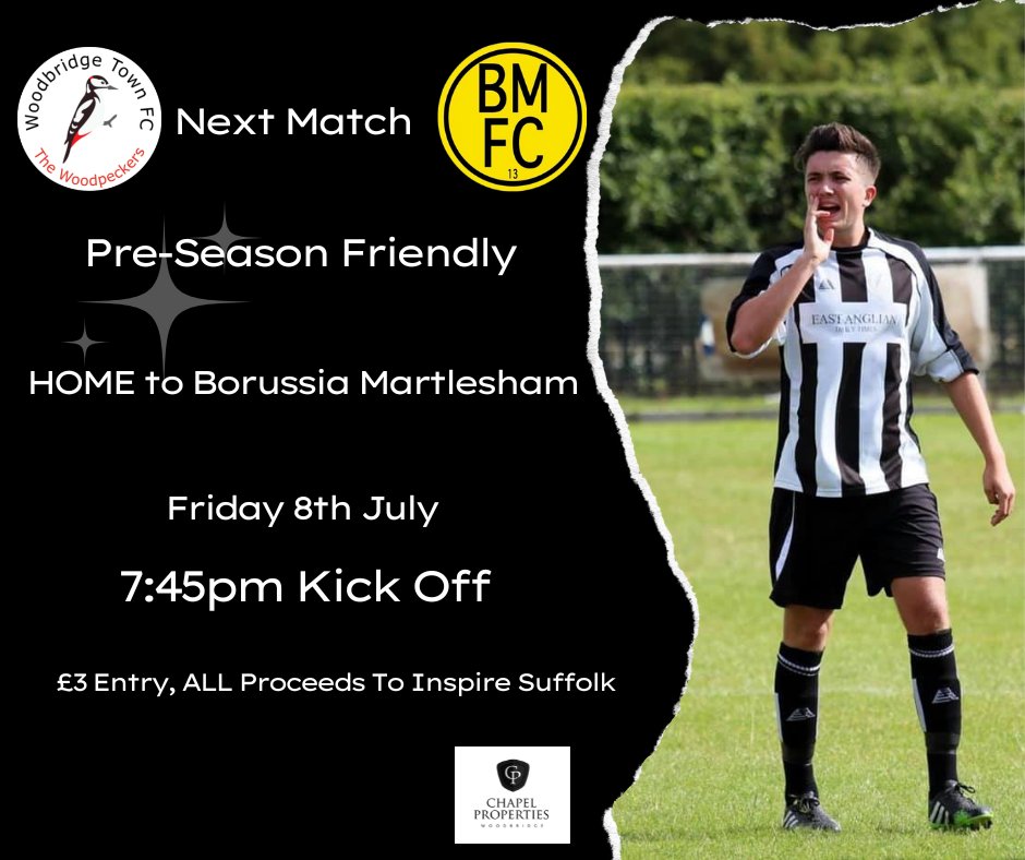 In our next Pre-Season Friendly on Friday, we host <a href="/BMFC13/">Borussia Martlesham</a>  a club with which we share a special bond.

Whilst the friendly will be a good run out for both teams we'll also be paying tribute to former player Joe Langfield.

#UpThePeckers
