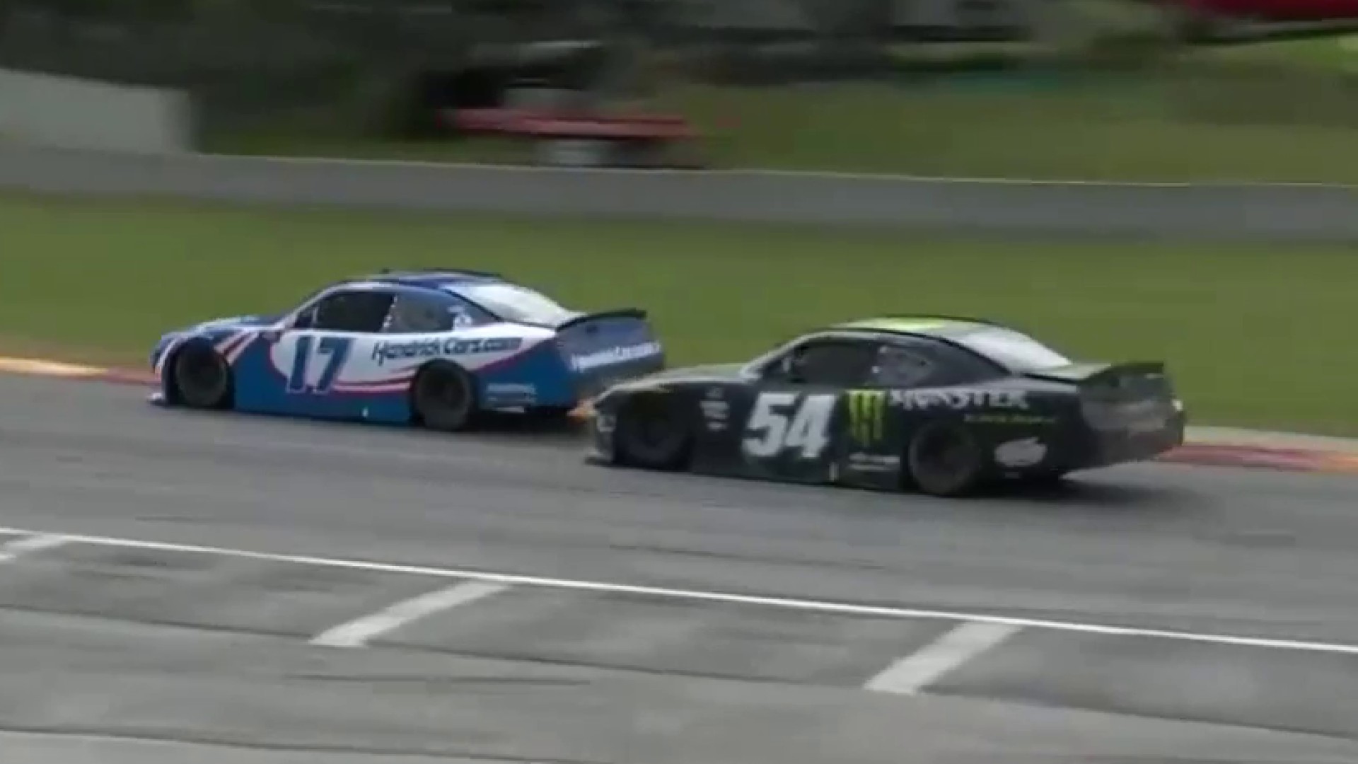 on Twitter "What a battle to end the NASCAR_Xfinity