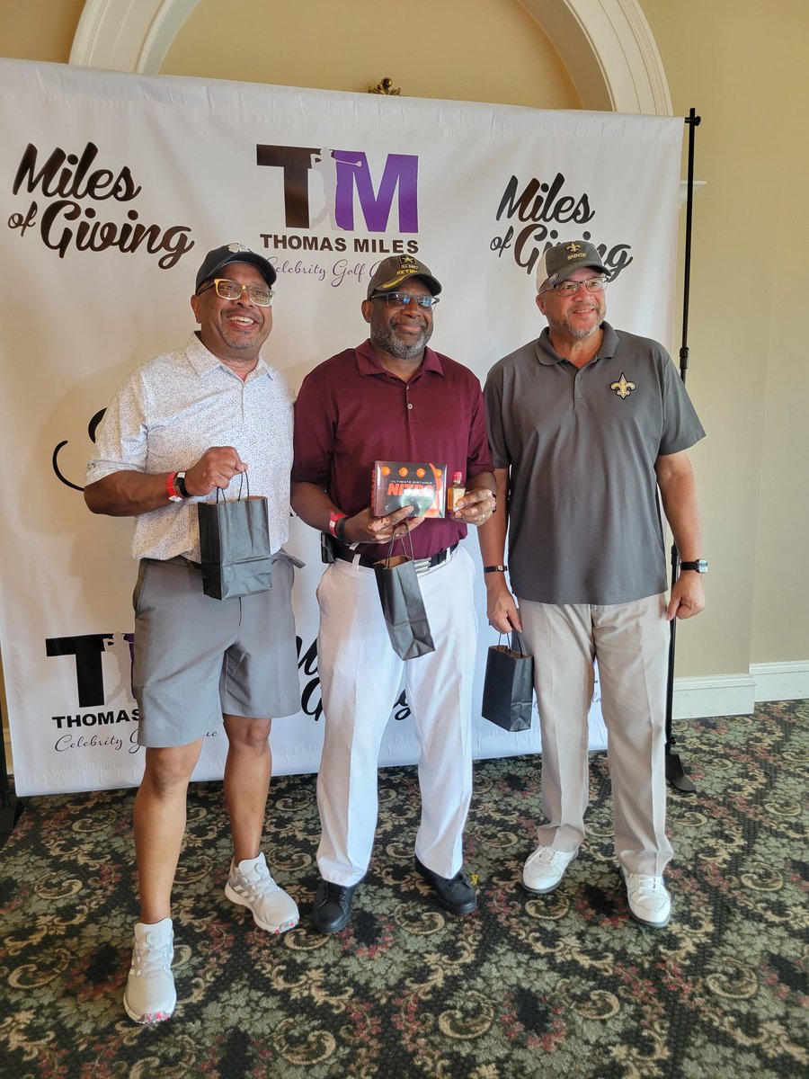 milesofgiving's tweet photo. A few winners from the Golf Classic Luncheon! We were pleased to have them. ⛳️🏆

Head to @milesofgivingfoundation ‘s IG for more exclusives from the TME Weekend. 

#TMEWeekend #MOG 
#MilesofGiving 
#ThomasMilesWeekend 
#Golf #Luncheon https://t.co/UhlEVJnNMu