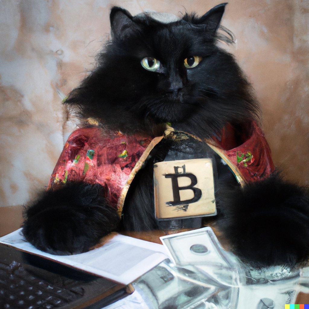 briantheremix's tweet photo. “Fluffy black cat buying stocks and crypto”
@openaidalle
#Art #AI #AIArt #AIArtArchive #ArtChive #archive #openai #walle #dream #fantasy #arttherapy #ArtificialIntelligence #digital #digitalart #cat #stocks #crypto https://t.co/mIhS8Czv8l
