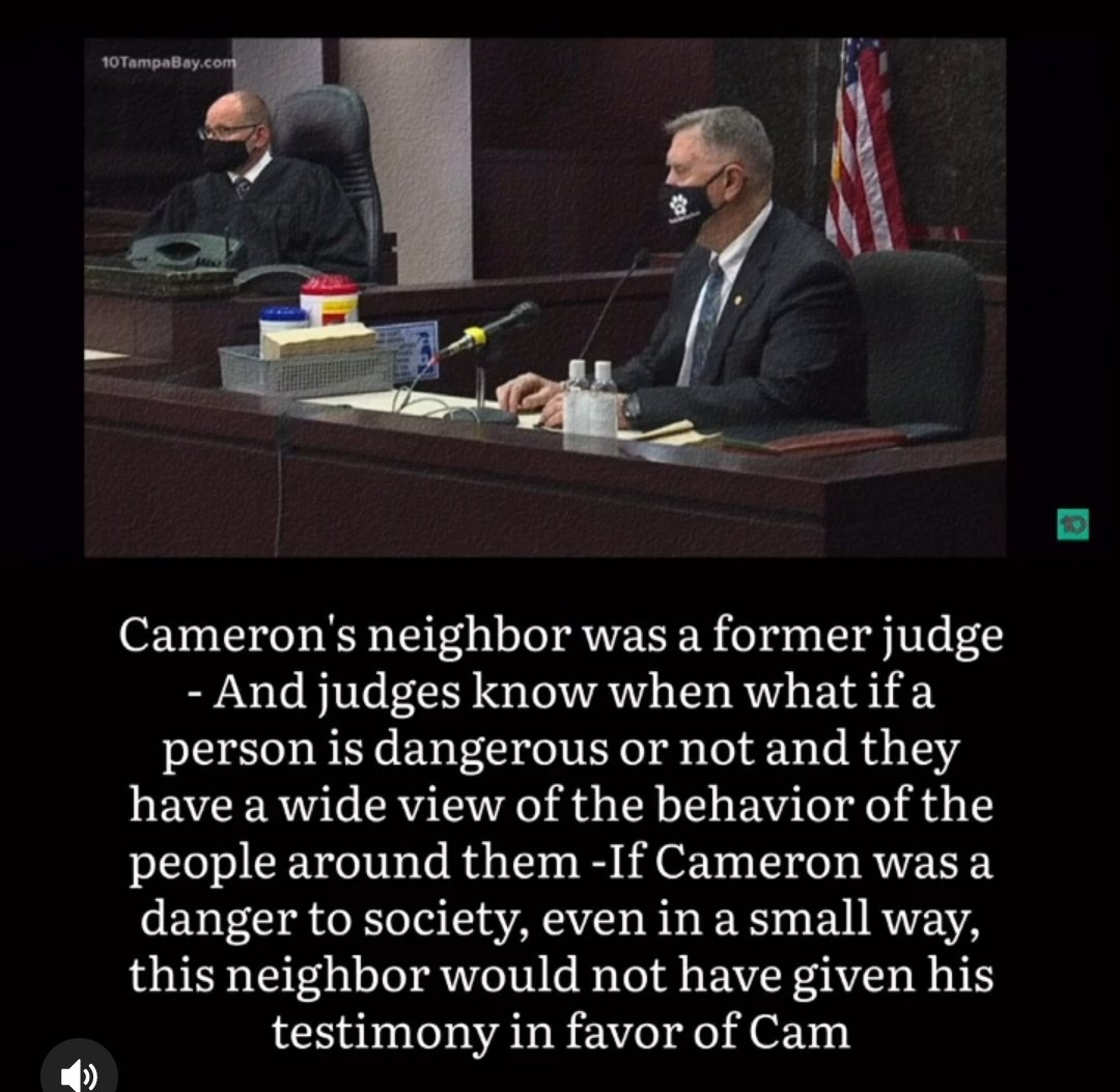 Cameron's neighbor was a former judge - And judges know when what if a person is dangerous or n't &amp; they have a wide view of the behavior of the people around them -How did Judge Nash ignore this important testimony ? that came from another judge
#Justice4CameronHerrin #USA