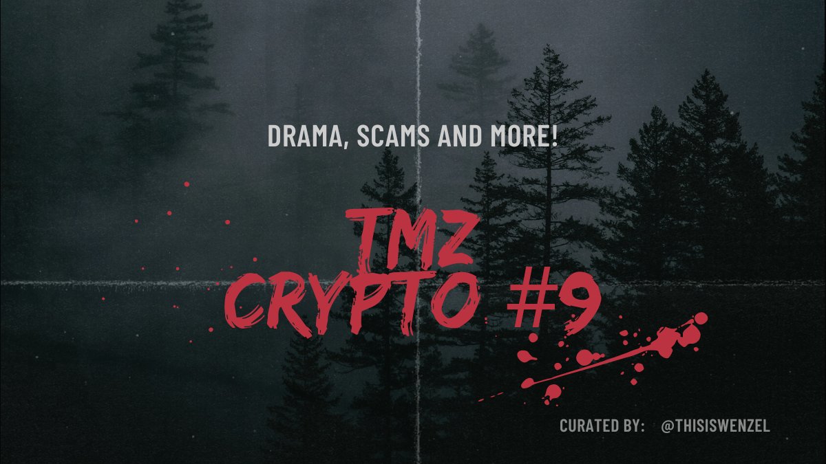 thisiswenzel's tweet image. 💣 💥 TMZ Crypto #9 💰  ☠️ 

⤵️ Intro.

Your weekly summary of the biggest scams, rug pulls and the general drama of Crypto-Twitter!

Delivered to your feed in one single thread.