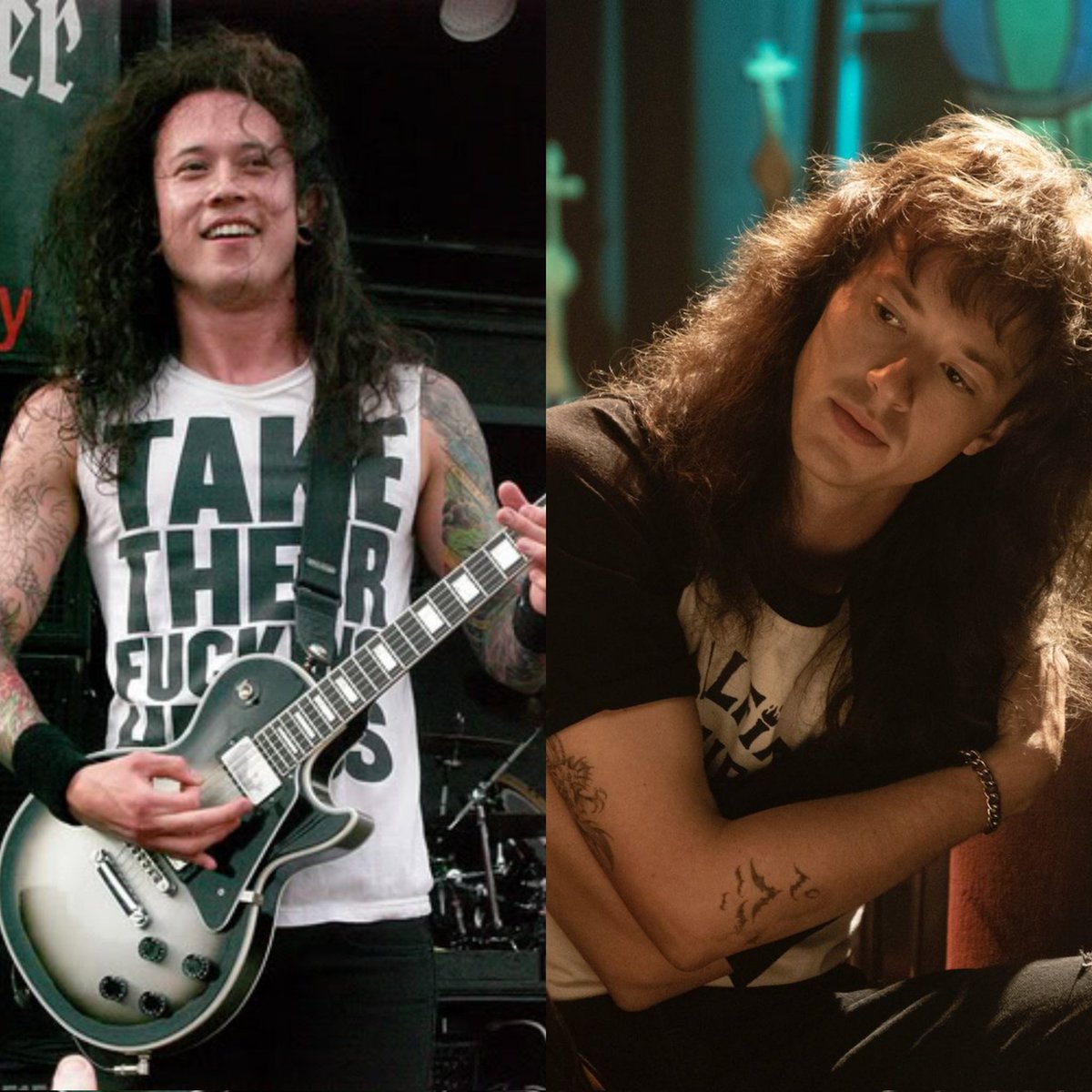 LorenMcCabe's tweet photo. I'm pretty sure @matthewkheafy is Eddie Munson in #StrangerThings https://t.co/9JtAJpF9ae