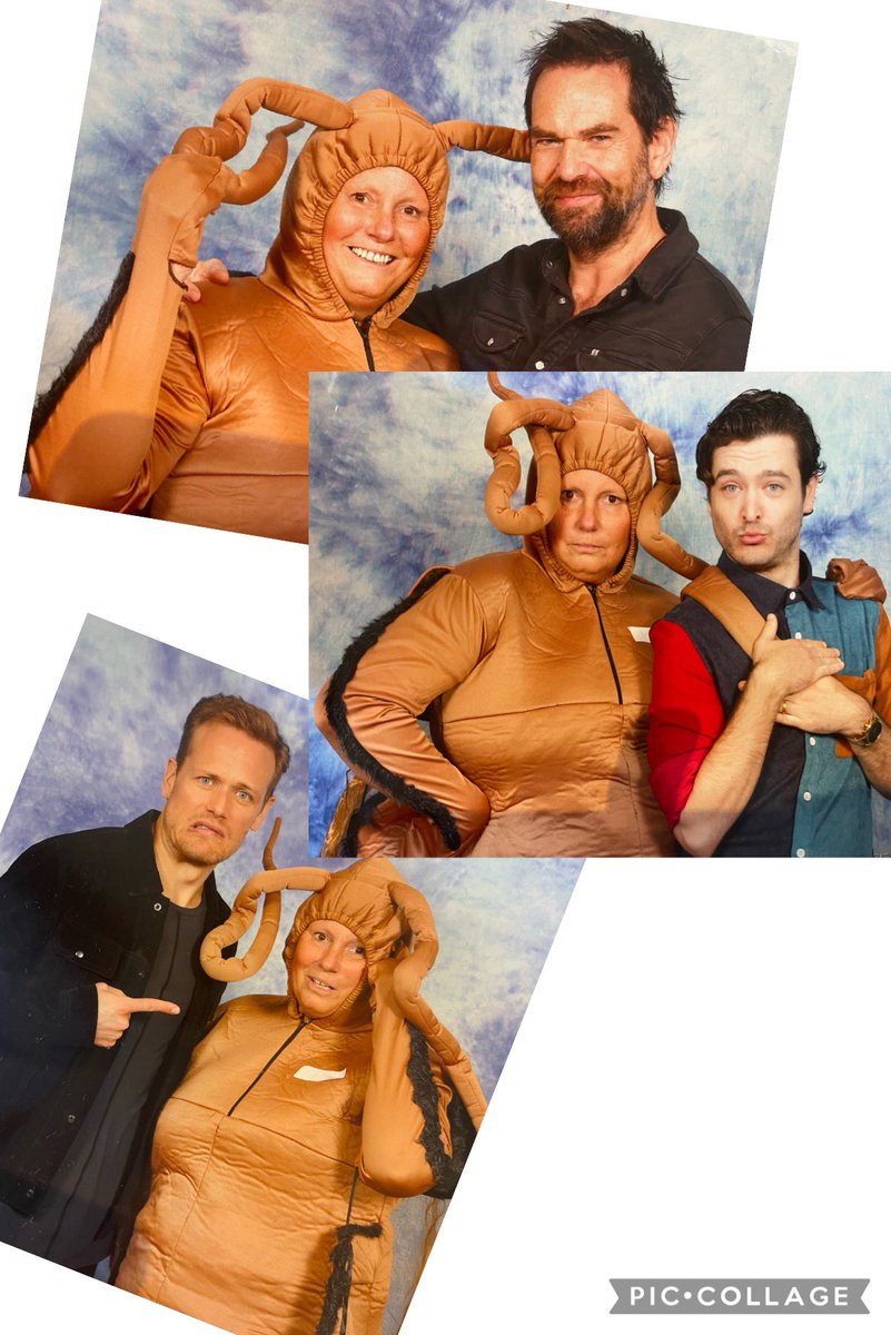 Had such a fun time today as Mrs Bug  <a href="/starfuryevents/">Starfury Conventions</a> <a href="/SamHeughan/">Sam Heughan</a> #samheughan #alexvlahos #DuncanLacroix