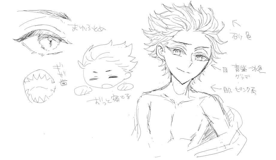 創作 昔作ったキャラを練りなおしてる…🤔 