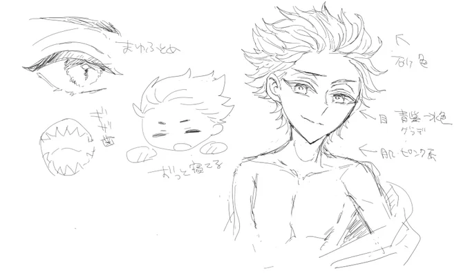 創作 昔作ったキャラを練りなおしてる…🤔 