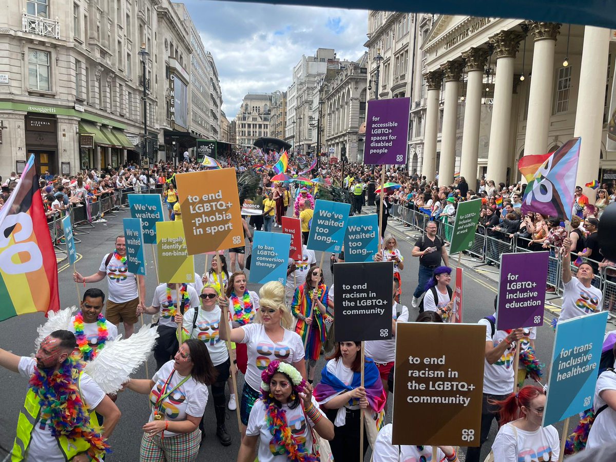 Celebrating the 50th London Pride with our <a href="/coopuk/">Co-op</a> colleagues and recognising the importance of continuing to campaign and co-operate for a fairer and more inclusive world!