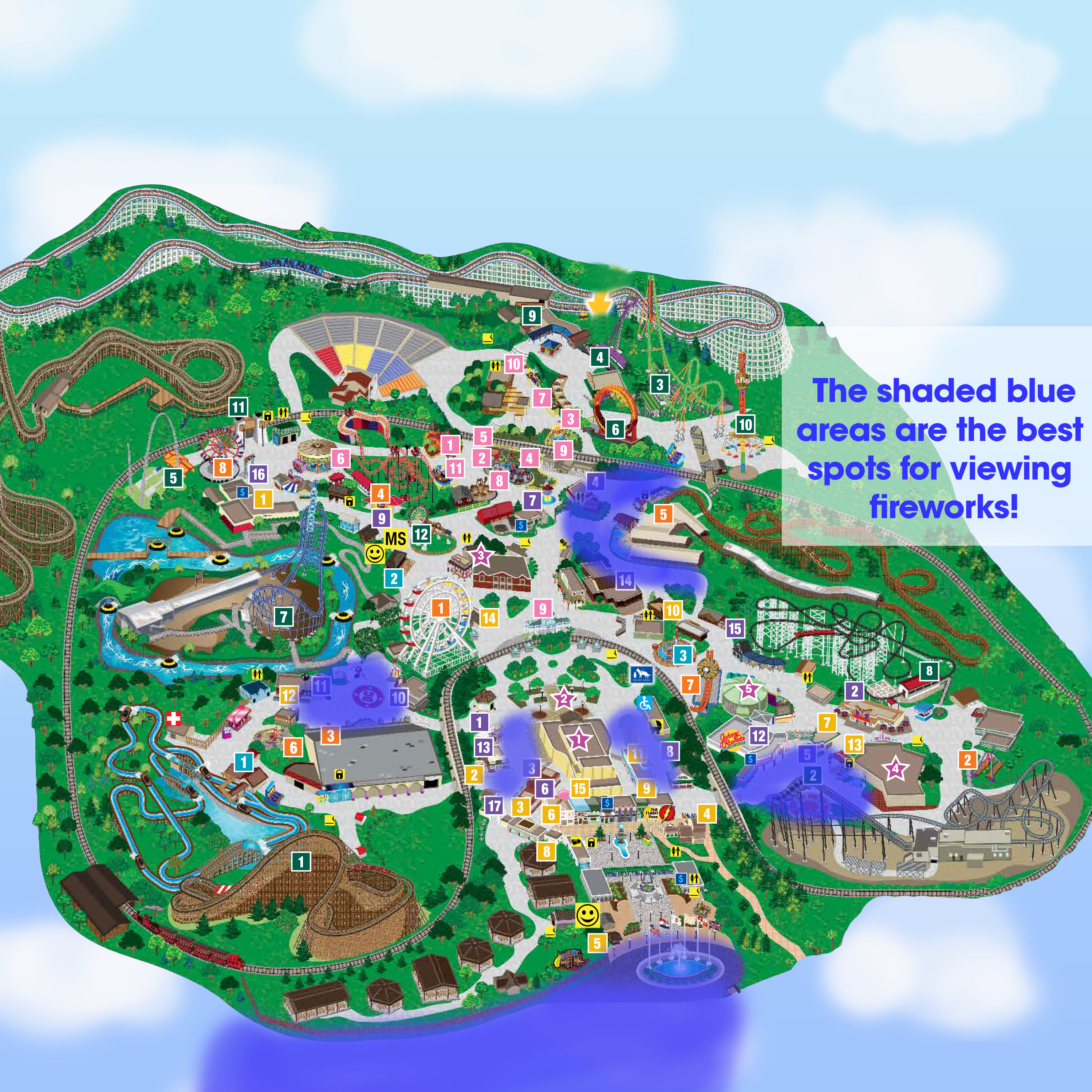 six flags map 2022