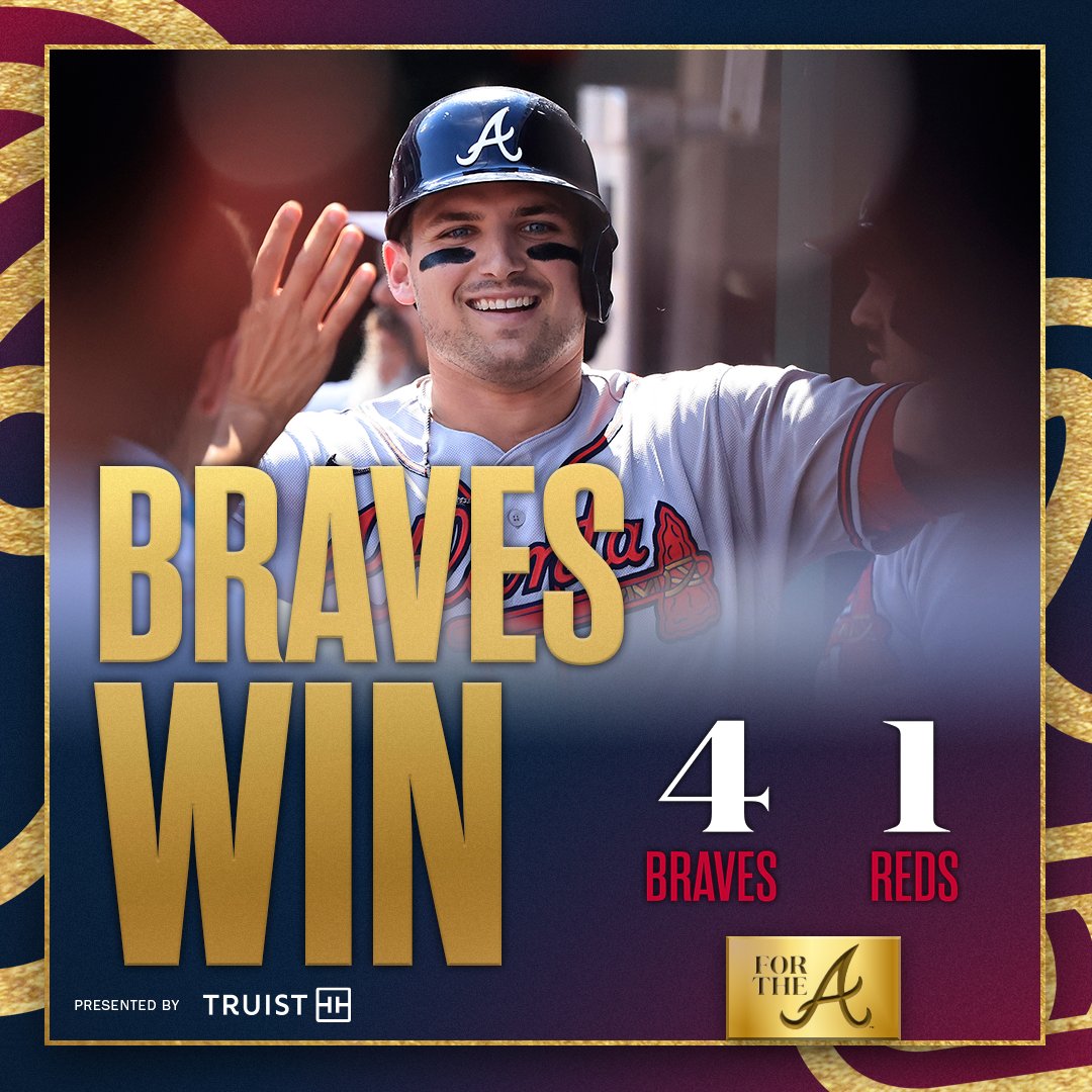 Braves's tweet photo. ✅ Game
✅ Series

@TruistNews | #ForTheA https://t.co/3qTkPZcQv1