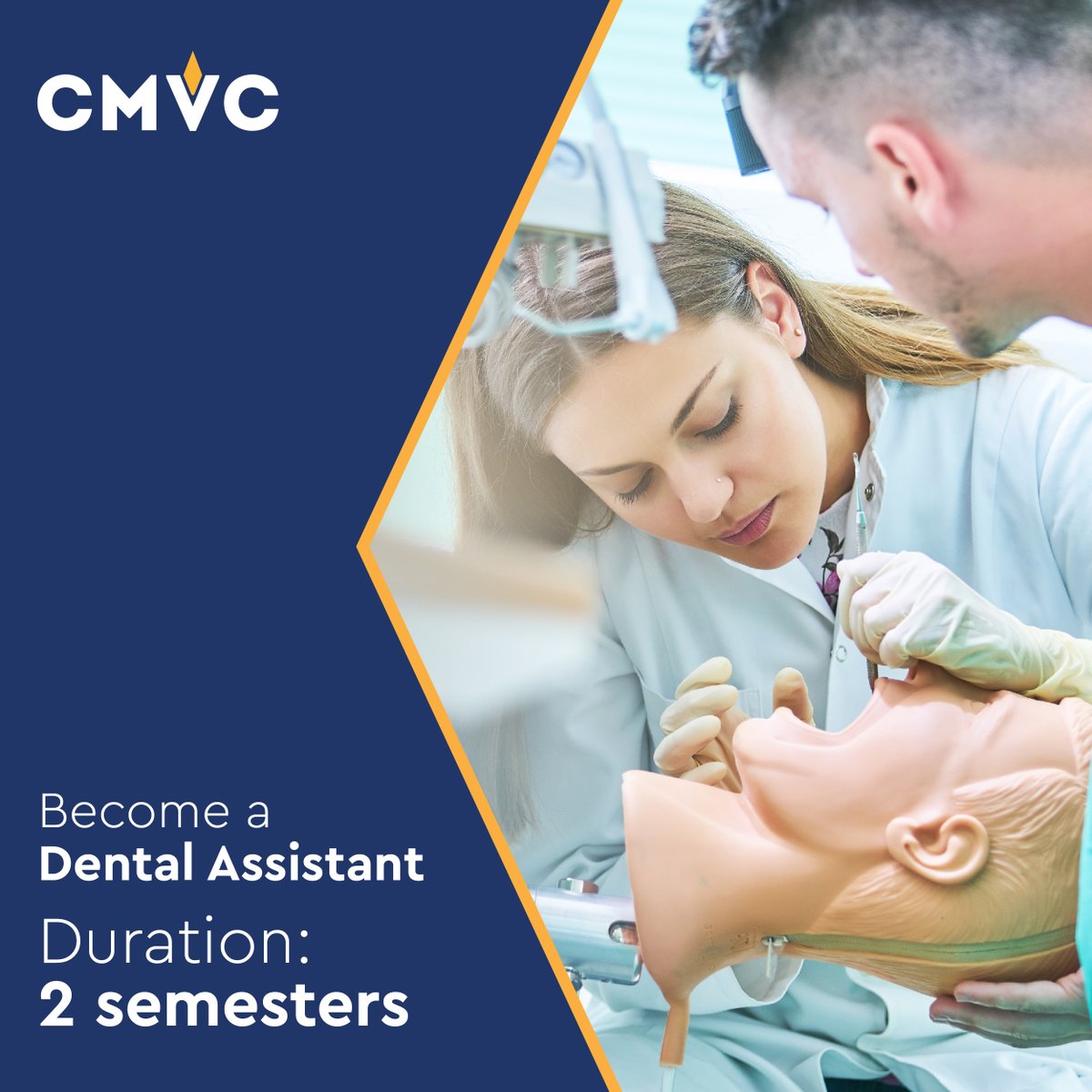 CMVCMiami's tweet photo. Our Dental assistant curriculum will provide you with everything you need to start excelling in your new career.
#CMVC #Careers #WeAreCMVC #NursingSchool #MedicalSchool #VocationalCareers #Students #Professionals https://t.co/YmyvNyLz0c