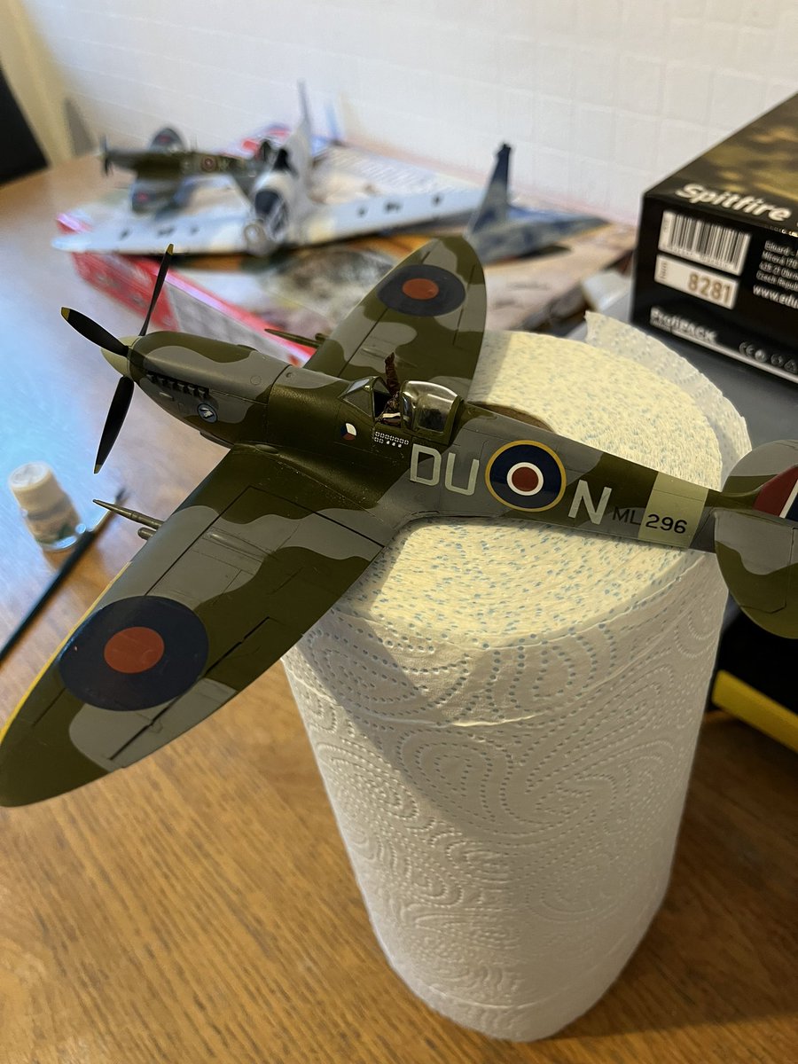 Bit of a break from the Jug, thought I’d try finish this 1/48 spit I’ve been picking up/putting down for long enough now. Made my life even harder by sticking a motor in it. Nearly done