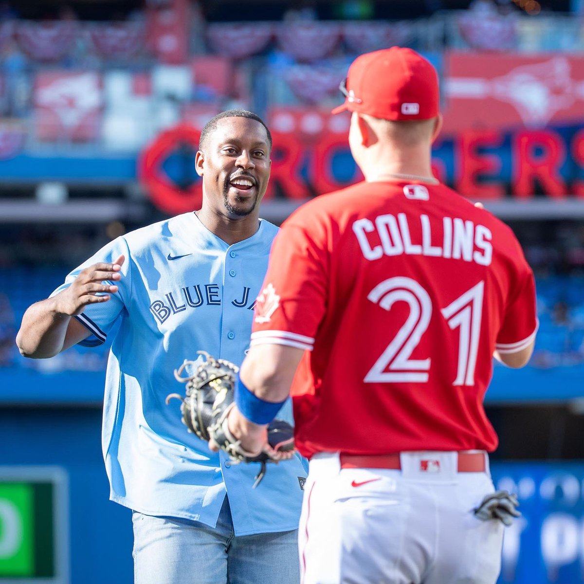 JevohnShepherd's tweet photo. So Today I Did A THING ⚾️

#firstpitch  I’m a free agent if need be 🤣

Thank You
@BlueJays @CanBball https://t.co/QLGJ4omBPm