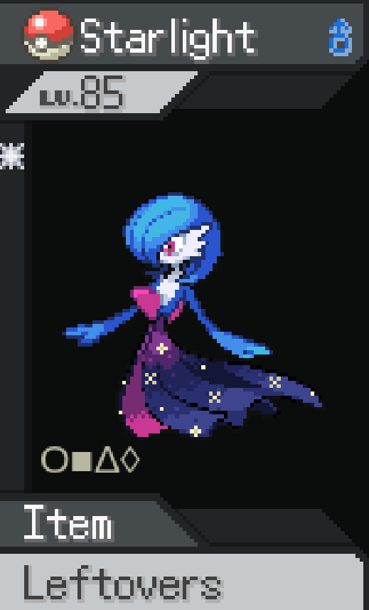 HikariNio on X: @Touyarokii even fangames have awesome blue shinies. you  should check out Pokemon Reborn! they have custom shinies! this is my shiny  Gardevoir.  / X