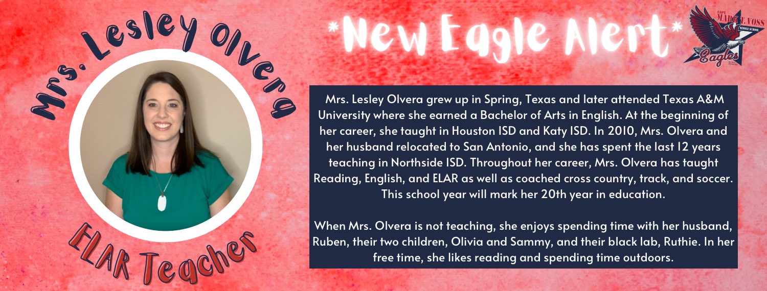 Boerne ISD On Twitter RT VossMiddle Say Hello To Our New ELAR 