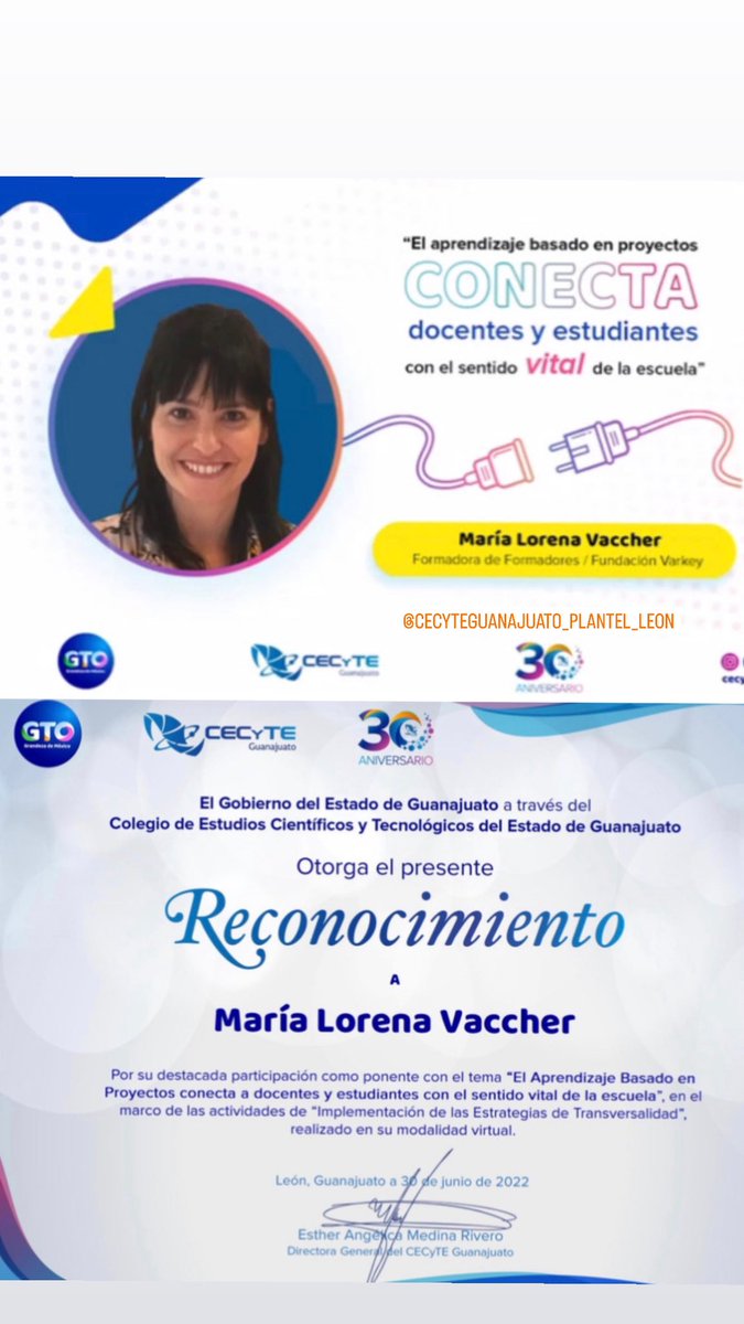 Feliz de compartir ideas y experiencias sobre #ABP y #Evaluación con la comunidad educativa de CECyTE Guanajuato, México🇲🇽 Gracias Hugo Rosales Bravo por invitarme a participar en la Institución de Nivel Medio Superior con 56 planteles en el Estado de Guanajuato.