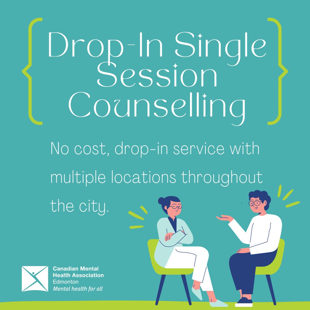 CMHA Edmonton is a proud partner of the Drop-In Single Session Counselling service which can offer help when you need it most. Sessions are filled on a first come first serve-basis and are provided at no cost.

To find out more, call 211 or visit dropinyeg.ca