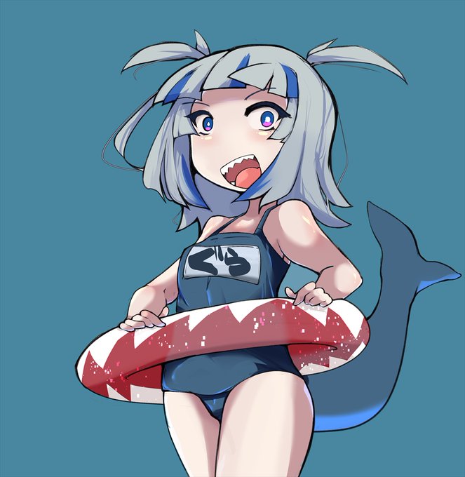 暑いので水着描いた 