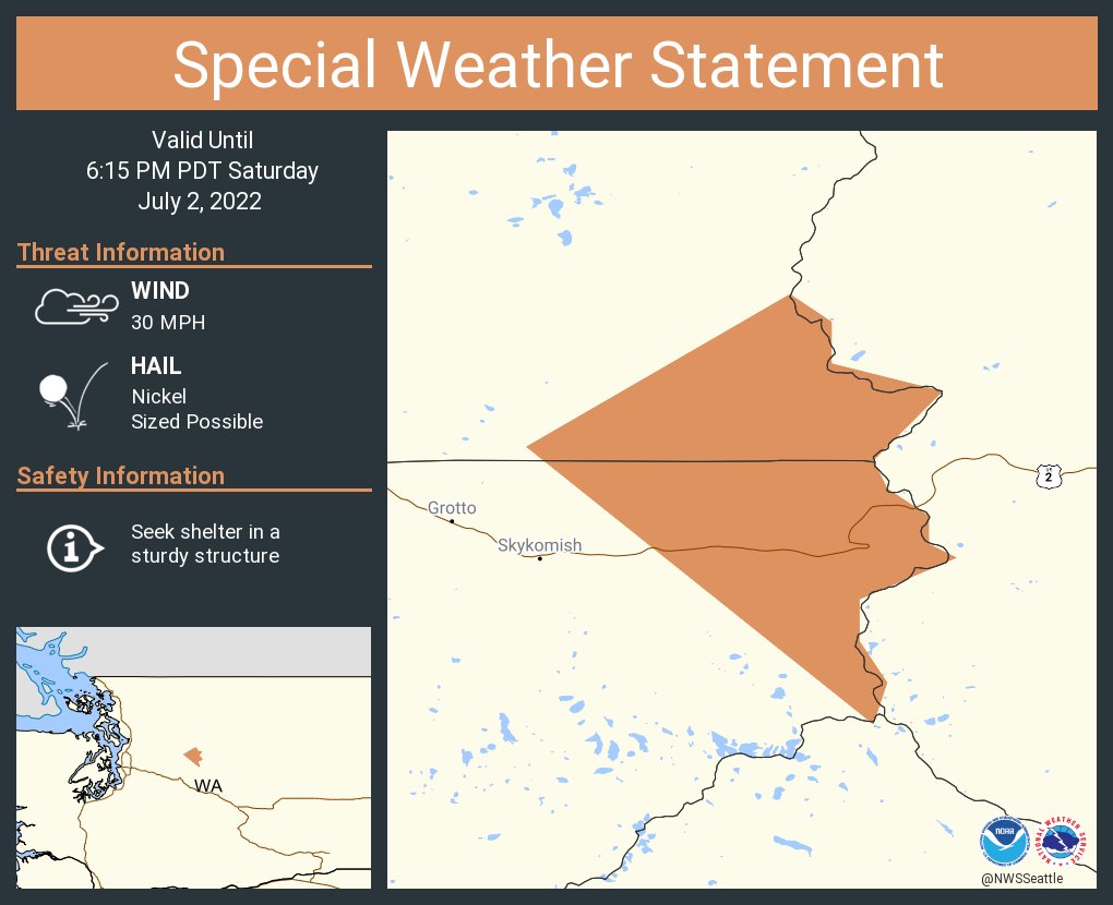 NWS Seattle on Twitter "A special weather statement has been issued