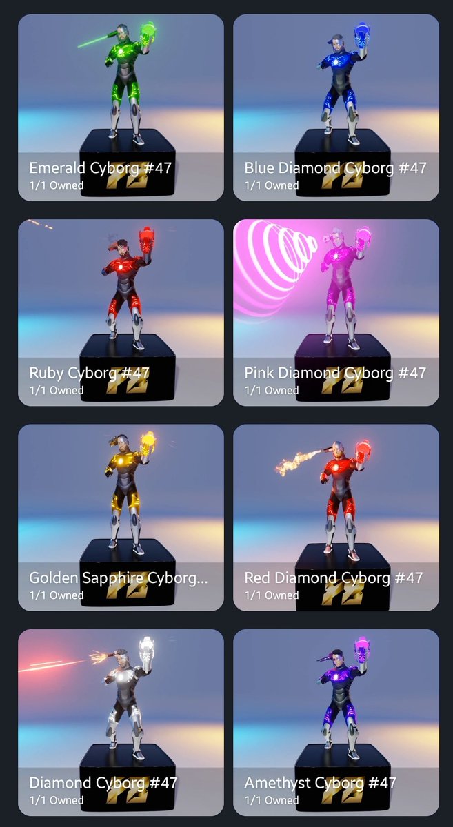 Just minted my Cyborgs set of <a href="/EgldFounding8/">Founding 8, #F8 Infinity DROP 2 LIVE</a> A small club of 111 members dedicated to the #ElrondNFT space. Come join to see what up. discord.gg/mbKeJFEz