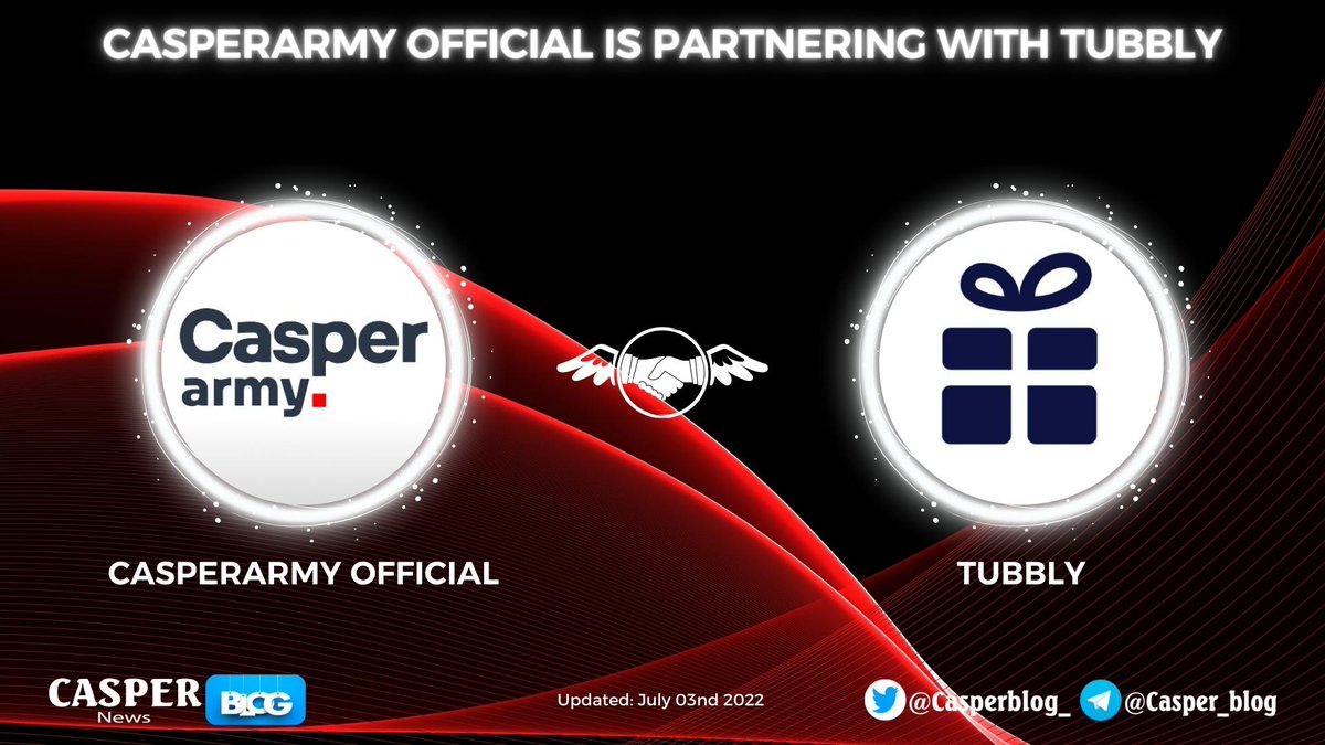 Casperblog_'s tweet photo. 🎉@casperarmyorg is partnering with @Tubbly_
#Tubbly is a new dimension of marketing on the blockchain, allowing users to find real products and tokens around the world🤩
More details:
👉https://t.co/T63W3dBU9B
#CasperBlog #CSPR #CasperNetwork https://t.co/cv1NPC0oTI