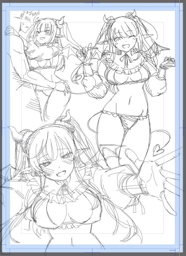 着せ恋を観たので、リズきゅんを描いてみる 