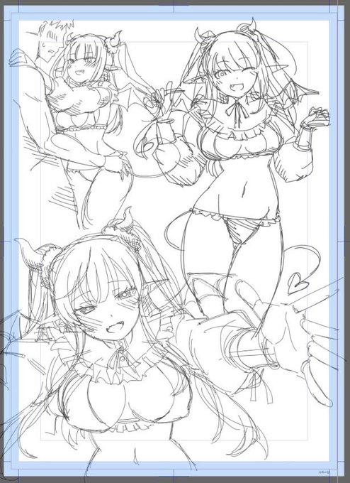 着せ恋を観たので、リズきゅんを描いてみる 