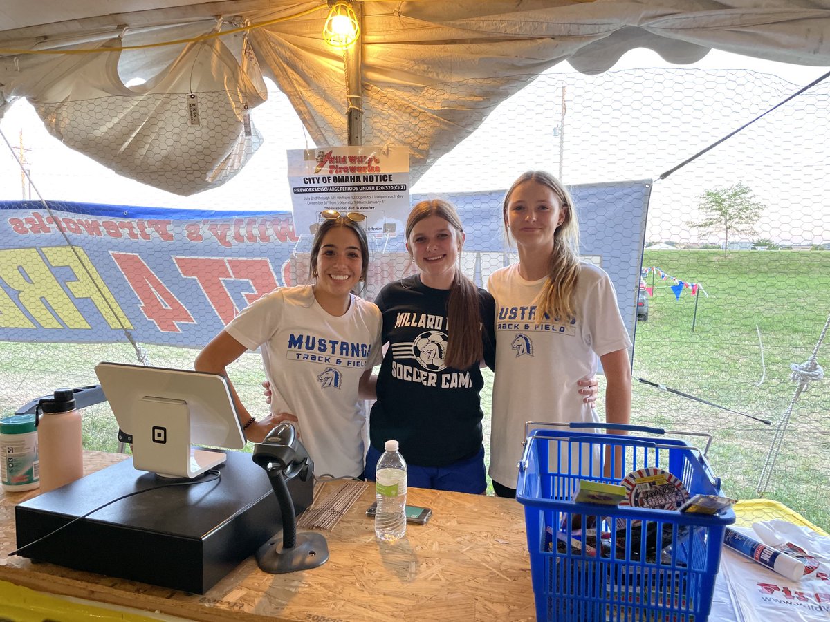 Girls track &amp; girls golf working @ the fireworks stand on 169th &amp; Harrison. Help support their teams &amp; get your fireworks for 4th of July!