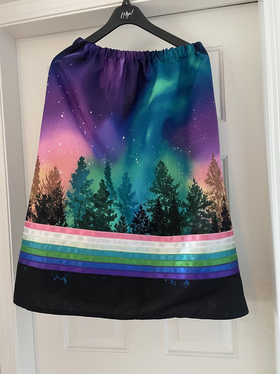400Drums's tweet photo. So happy with this Ribbon Skirt made for me by ⁦Vanessa Mountain!!! I will be wearing this at the F3stival Women in #web3 this coming week! https://t.co/0kj2qWjxCt
