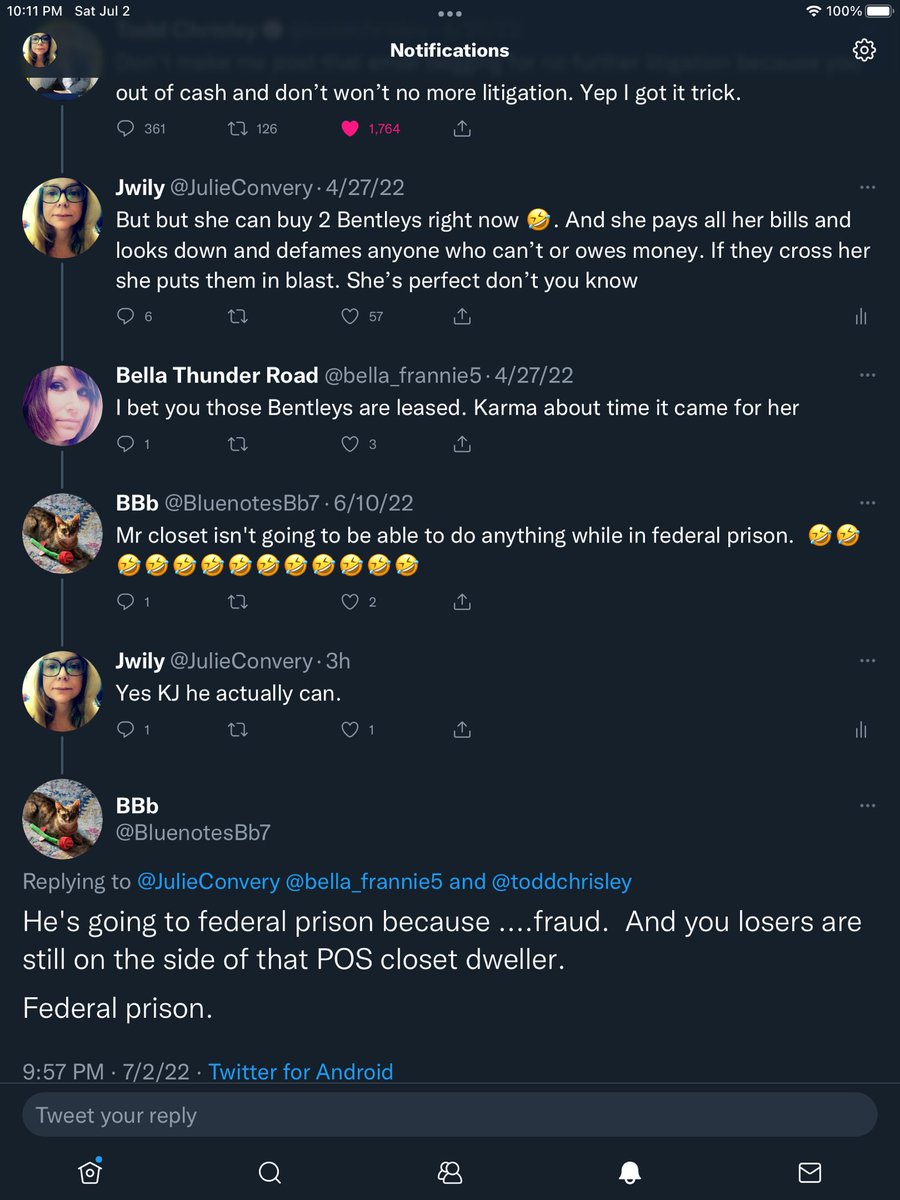 JulieConvery's tweet photo. Without a brain cells’s little brainless followers are just like her. Homophobic and dumb as a box of rocks. #woacb #katiejoysadoxxer #withoutabraincell. https://t.co/cIjRxh4iHx