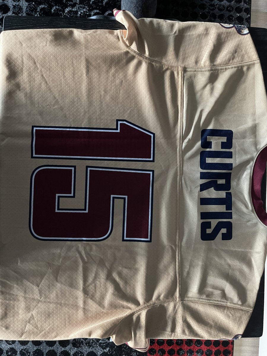 Canton Classics qb Cameron Curtis sent this to me to add to the collection of jerseys on the wall at Scorpions headquarters. Thanks for the love fam! #WhosNext