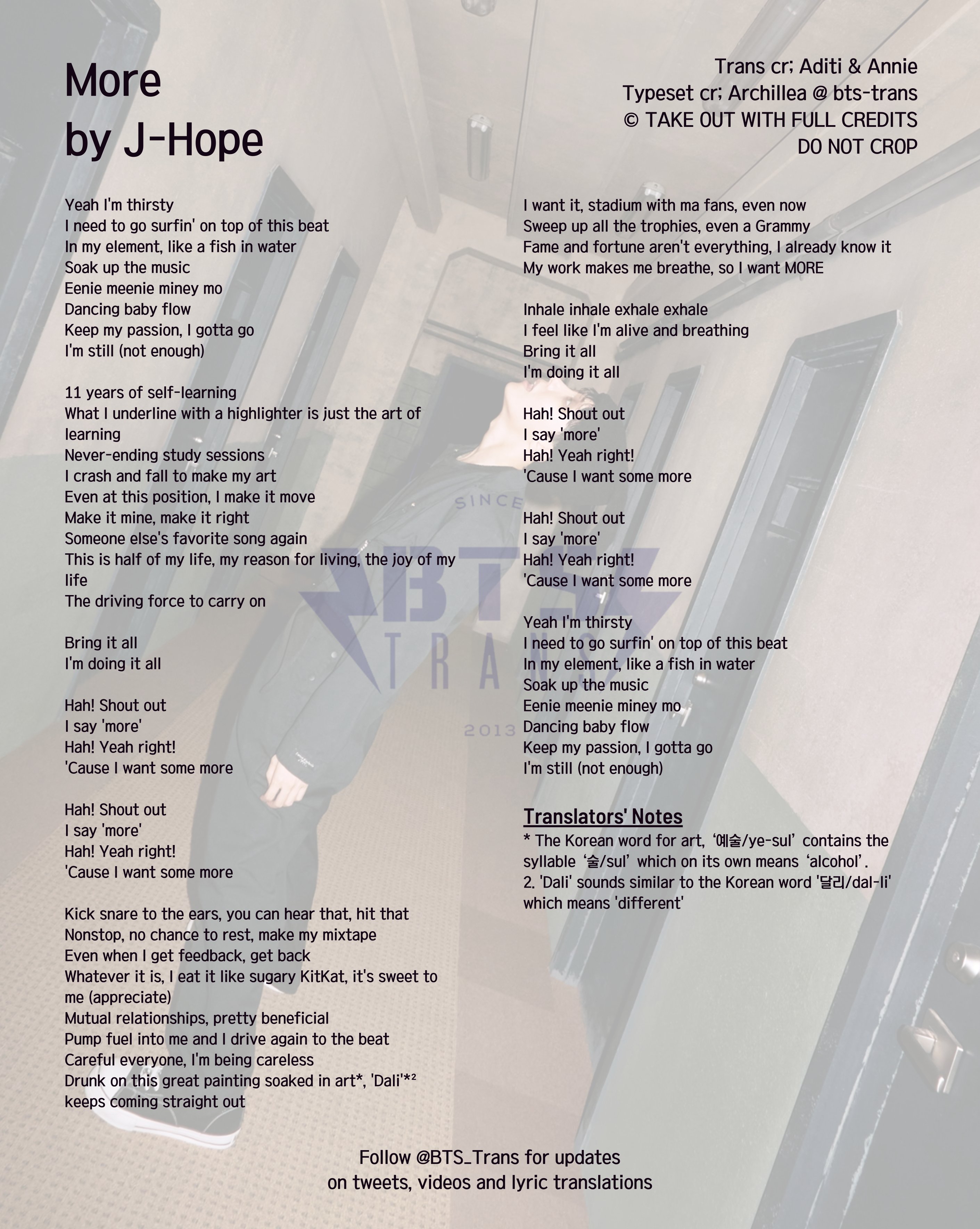 SPOTLIGHT BTS⁷ على X: 'PARADISE' LYRICS Trans: YJ