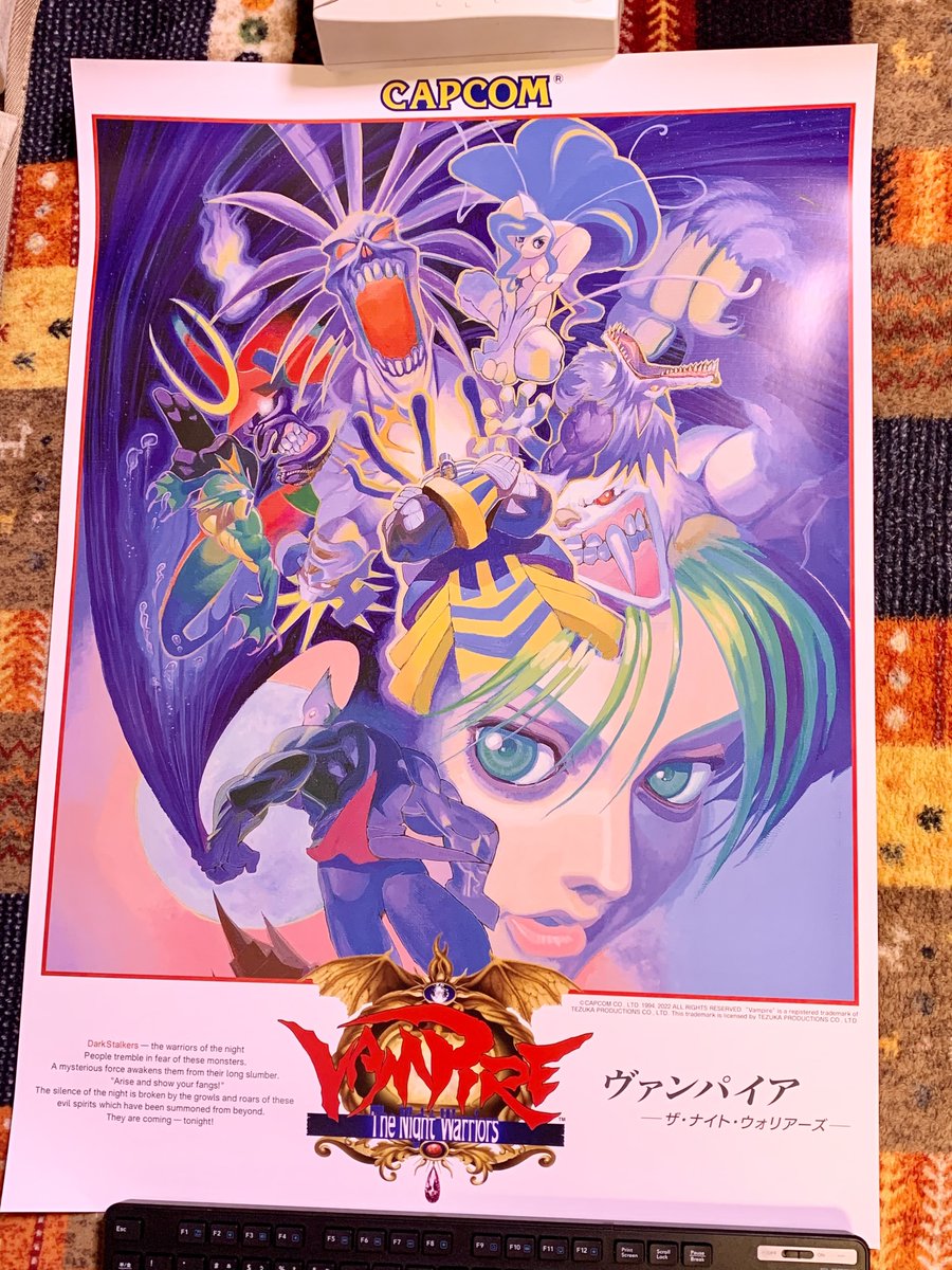 ヴァンパイア リザレクション 開発者サイン入りポスター　CAPCOM Amazon.co.jp: カプコン ファイティング 復刻B2ポスター ヴァンパイア