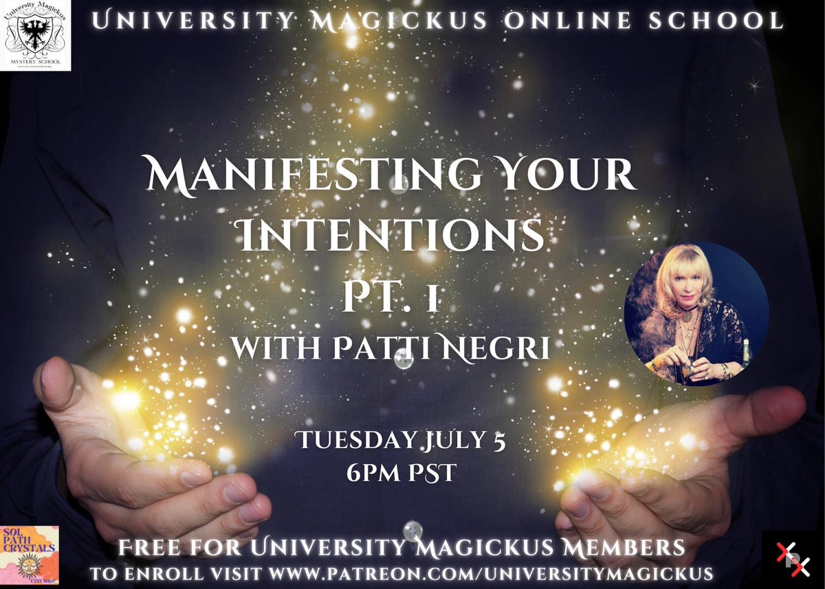 eventbrite.com/e/manifesting-… Free for university magickus members using the membership allowance, for info visit patreon.com/universitymagi…  Do you ever notice how some people are better than others at manifesting? <a href="/PattiNegri/">Patti Negri</a>