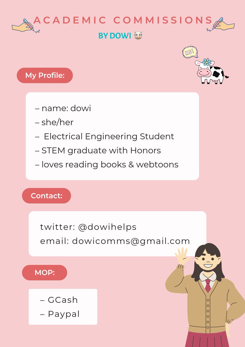 dowi 🐮 OPEN for academic commissions tweet media