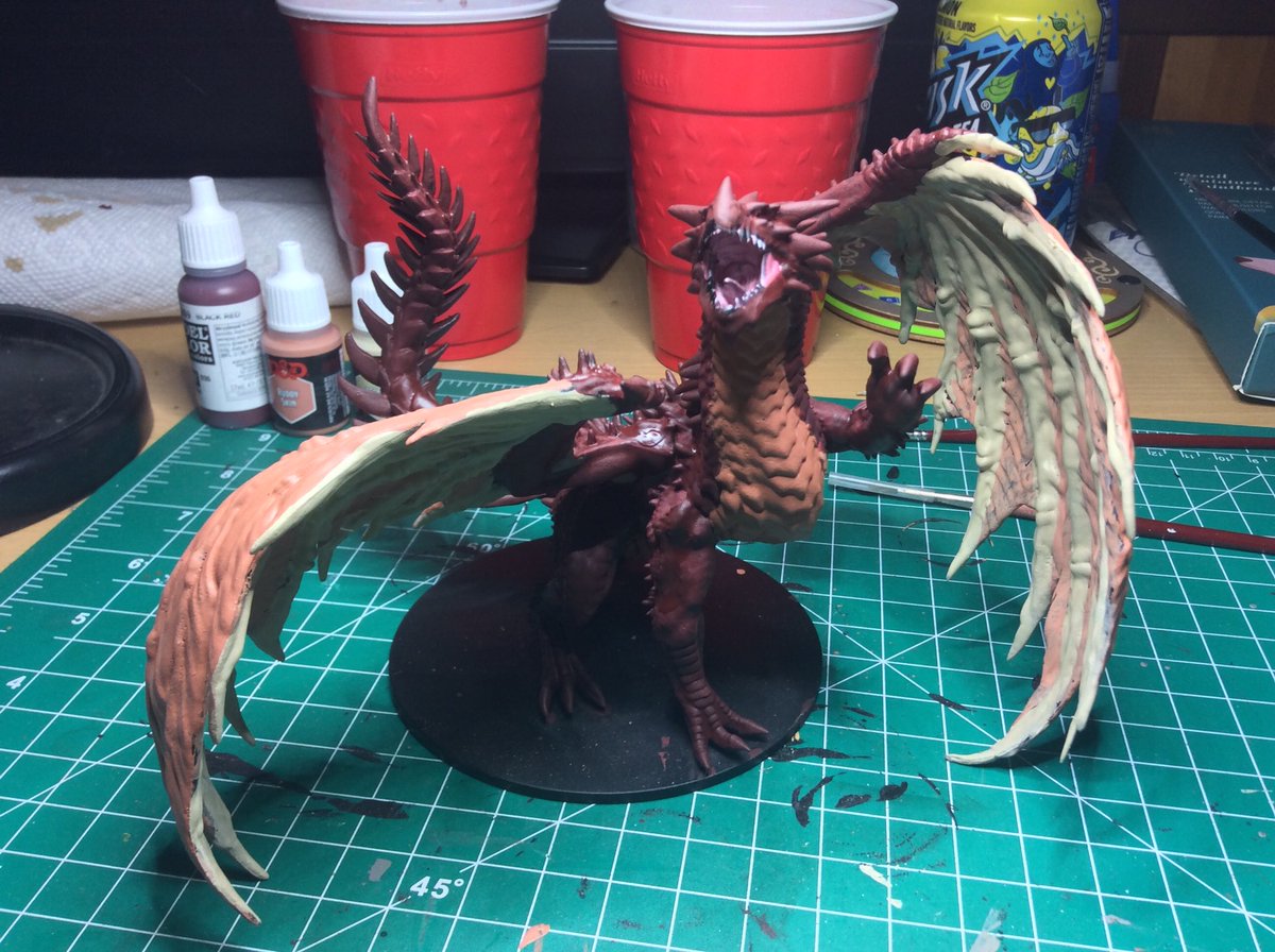 ⁦@Goblins_Mordor⁩ ⁦<a href="/wizkidsgames/">WizKids</a>⁩ progress on the base coat