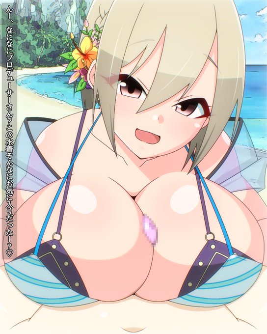 夏だから水着パイズリを描くんだ💥 