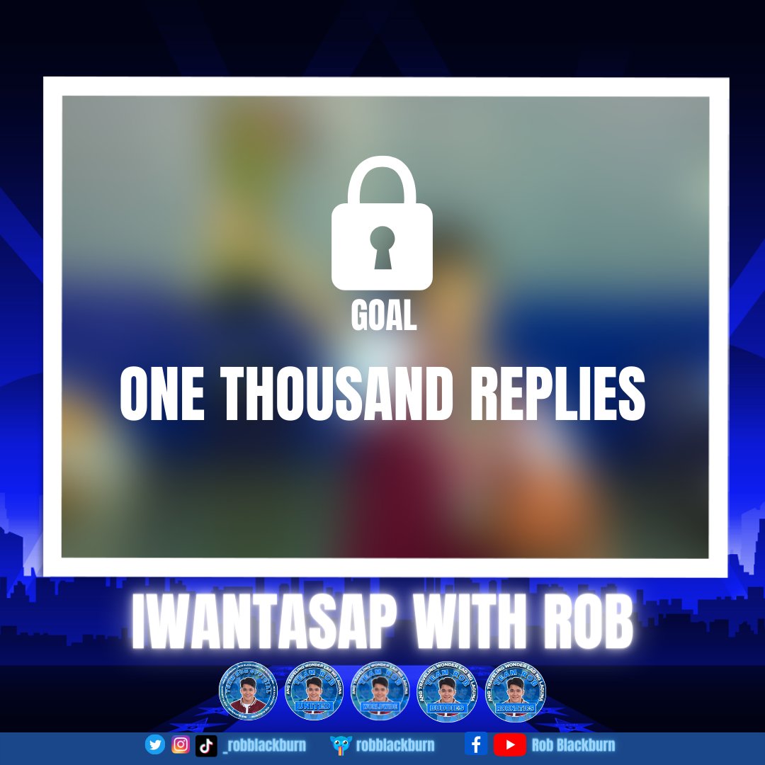 UNLOCK CHALLENGE!

Wanderers, are you ready to see Rob's undiscovered childhood photo? Kindly tweet me a thousand replies with our official tagline to unlock this photo.

IWANTASAP WITH ROB