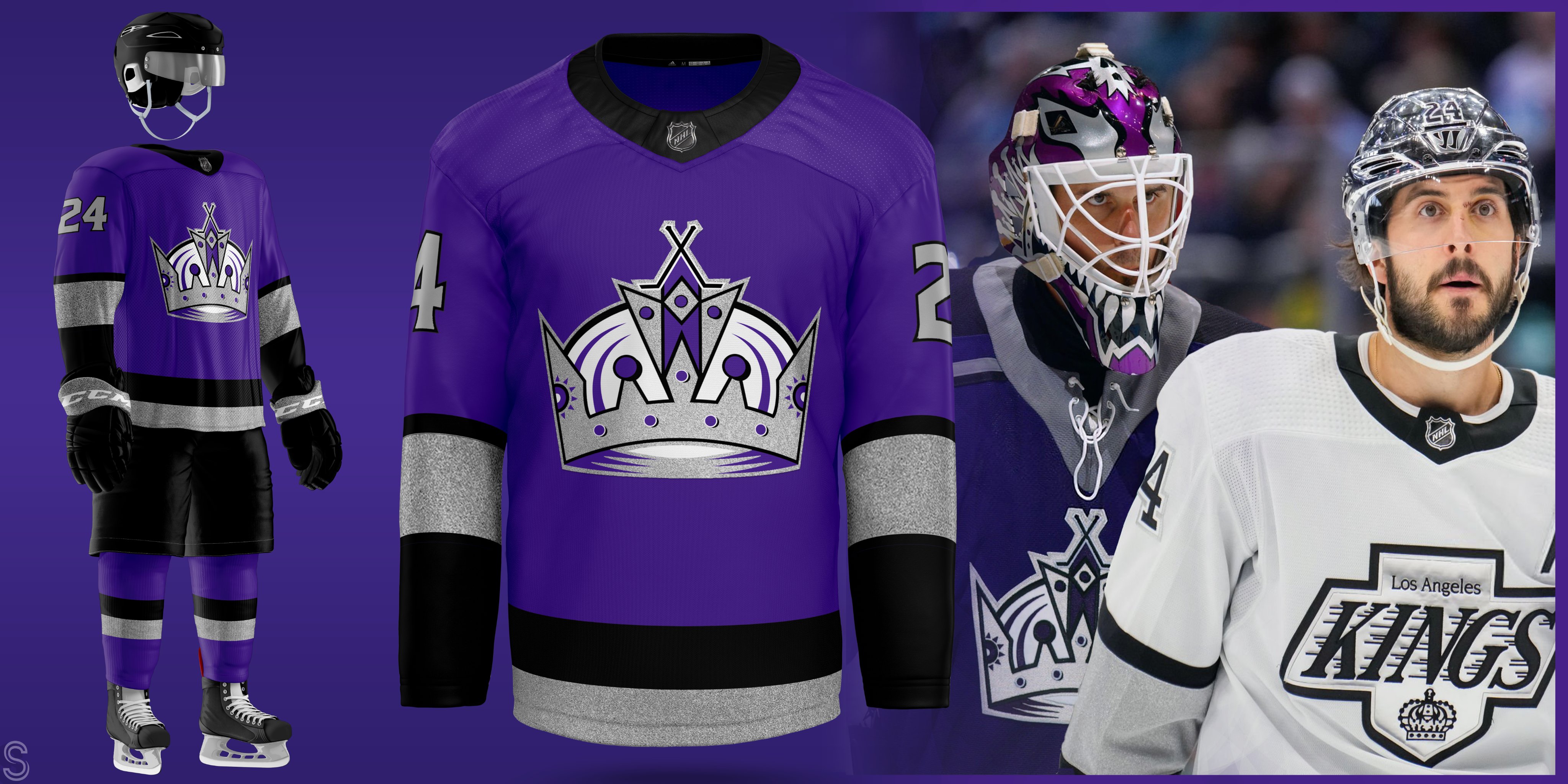 NHL Los Angeles Kings 1968-69 uniform and jersey original art – Heritage  Sports Art