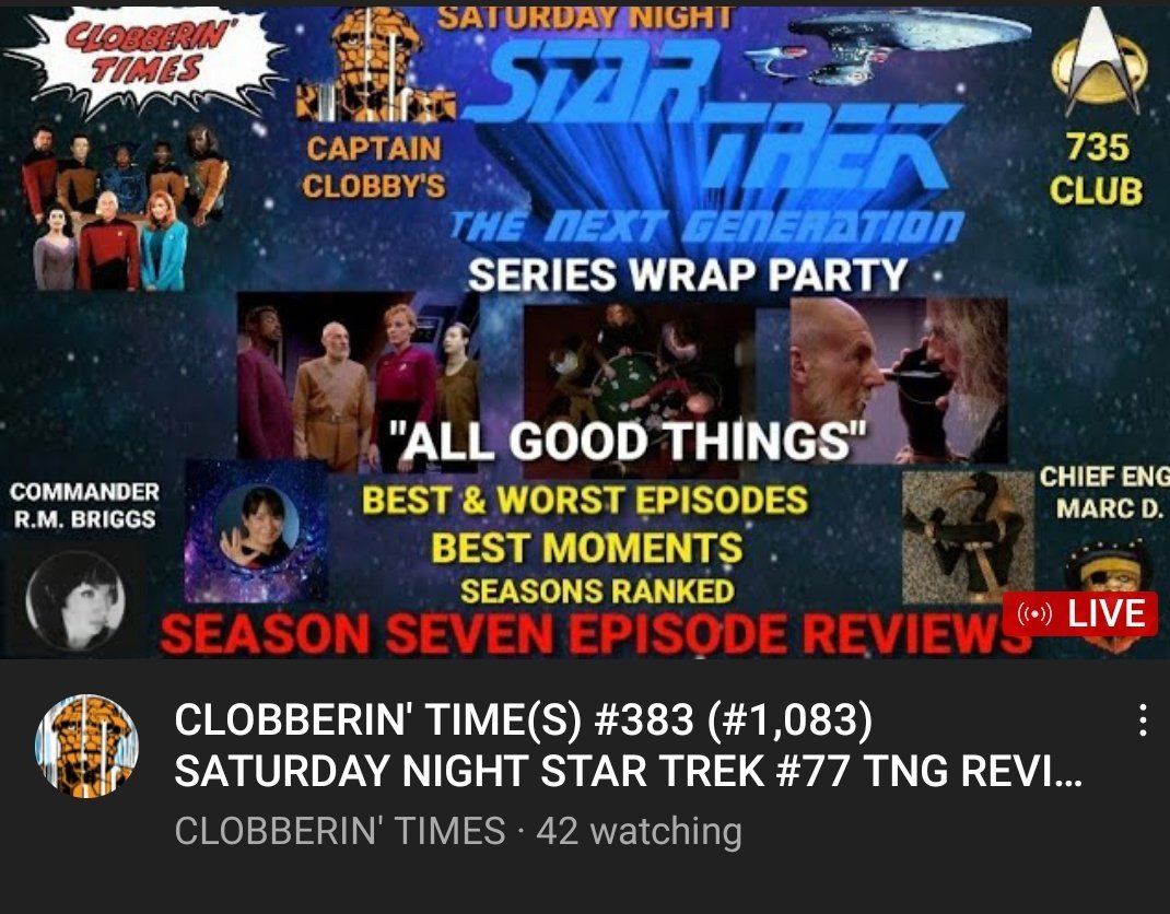 GNinjuh's tweet photo. 👊CLOBBERIN TIME(S)👊 #383 (#1,083)
SATURDAY NIGHT #StarTrek #077
#TNGReviews With #RaquelBriggs
@BenJGrimm64, Món Capitán
@RM_Briggs, COMMANDER
STOP IN FOR SOME #RealTrek! 🖖🏾😁
#ClobberinTimes
https://t.co/Z1jWHC5bQN
CHECK OUT #RMBriggs ⬇️⬇️⬇️
https://t.co/G85BaQlM68 https://t.co/rj5KzUgrB2