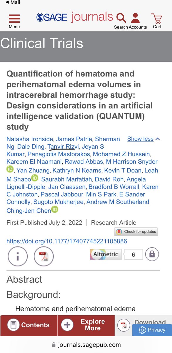 Another Academic exercise that I was part of was published today in the journal “Clinical Trials”. #UVARadiology #Neuroradiology #Neurosurgery