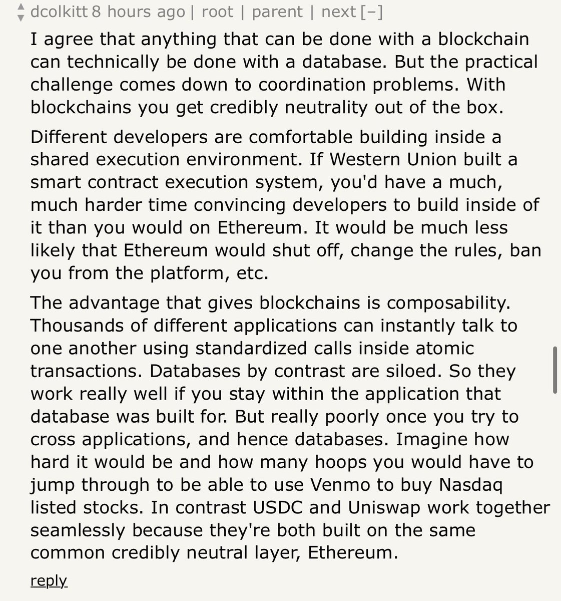 ChainLinkGod's tweet photo. I’ve also seen comments saying “tokenizing real world assets is pointless because it’s not decentralized”

This is another odd take as it seems to misunderstand the value proposition of blockchains as a neutral settlement layer

Blockchains solve coordination problems https://t.co/DVgI9etsN2