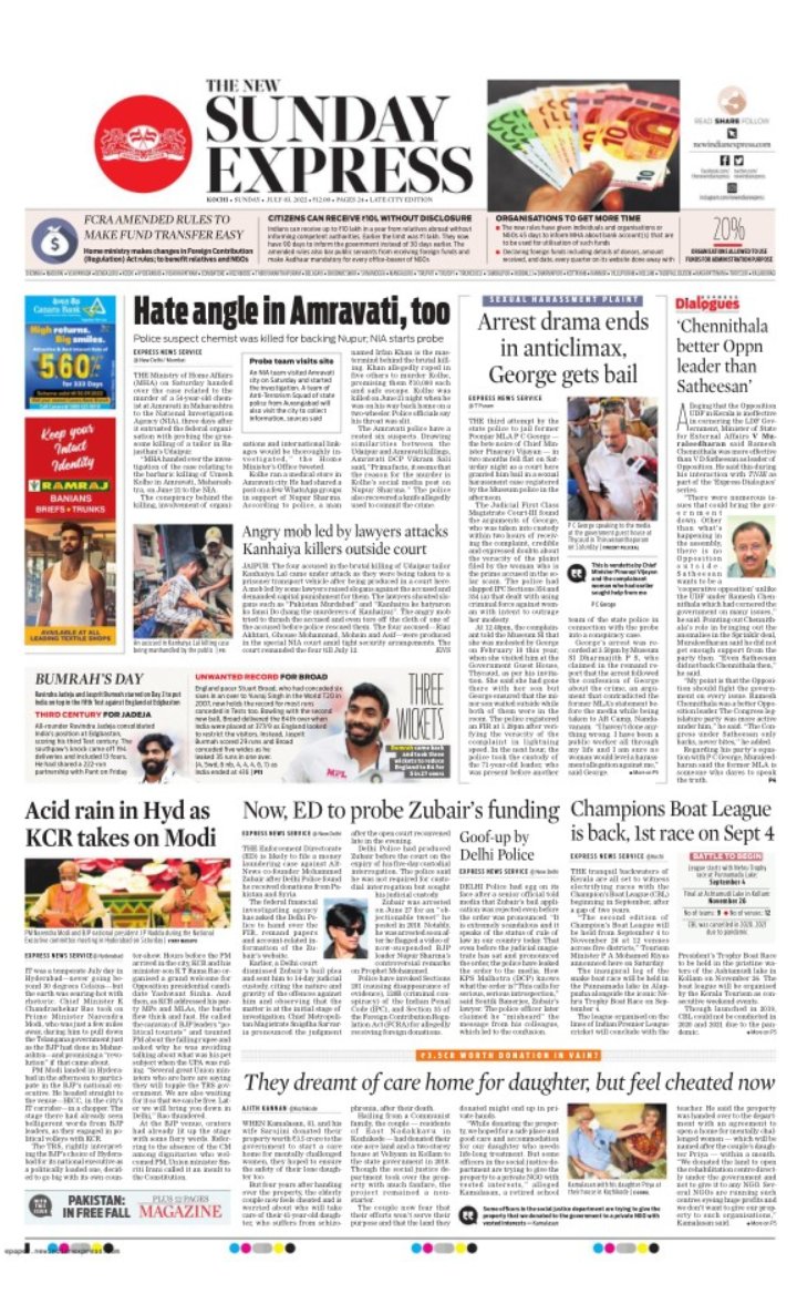 Good morning!

This is today's #TheNewSundayExpress front page from Kerala

For more news, visit newindianexpress.com

@NewIndianXpress @MSKiranPrakash