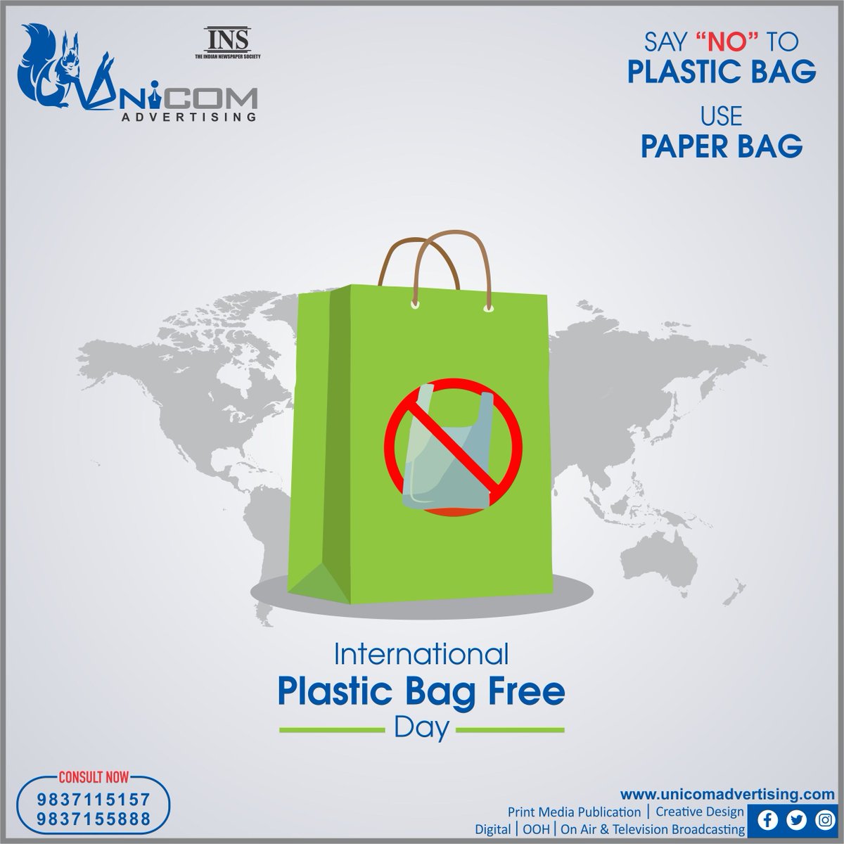 Today is International Plastic Bag Free Day, actually, the whole month is called Plastic-free July. Polythene is very harmful to humans and all animals so avoid its use. 

#UnicomAdvertising #InternationalPlasticBagFreeDay #PlasticBagFreeDay #NoPlasticBag #PlasticFreeJuly2022