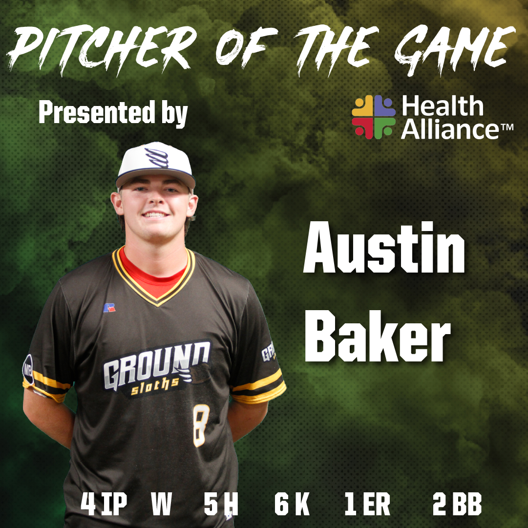 Normal_Baseball's tweet photo. ANNOUNCING your pitcher and player of the game!  Baker and Woltman held it down for the Ground Sloths tonight!

Presented by Health Alliance 

#WhereBaseballGrows https://t.co/v1XQg5AJ0B