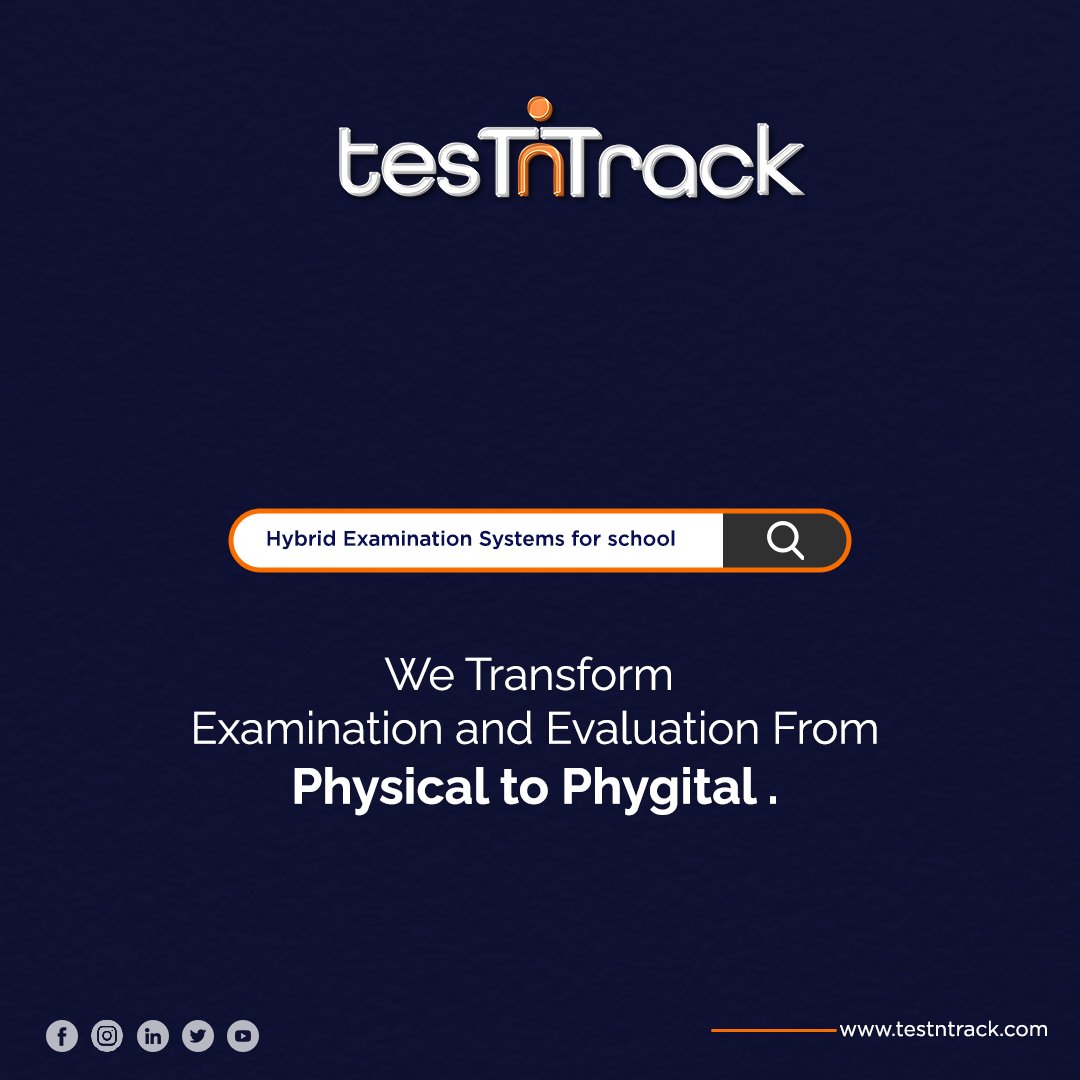 Our transformation from Physical to Phygital is no less than an innovation!

#exams #examinations #online #offline #marks #score #performance #student #teachers #schools #onlineexams #onlineexamsoftware #tnt #studygram #pinterest #testntrack