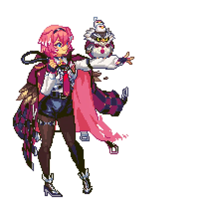久々にスラっとしたドット絵を 
#Luillust 