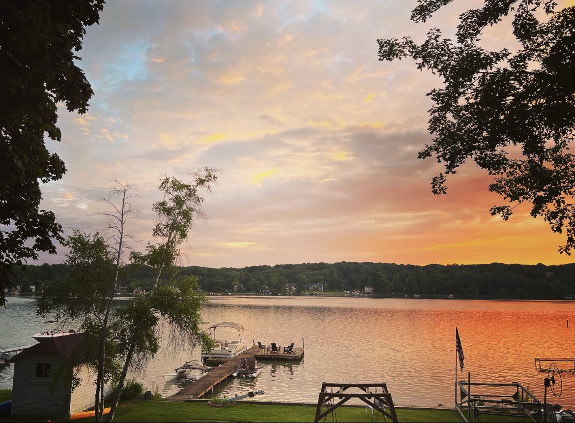 #sunset #LakeDay Silver Lake, West Bend WI