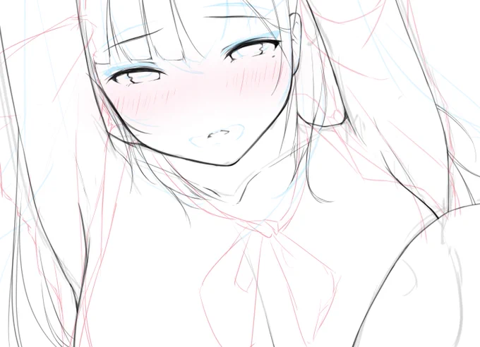 今月のSkebラフ、ラストぉ #wip 